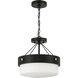 Oak Street 2 Light 13 inch Flat Black Convertible Semi Flush Ceiling Light